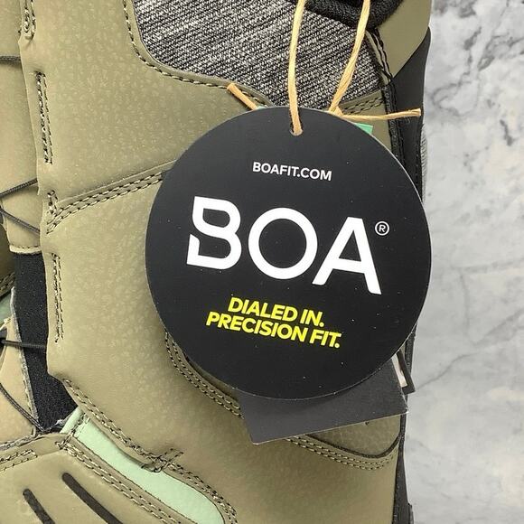 DC Men's Size 7.5 Dark Olive Judge 2024 Double Boa Ski Snowboard Boots L13-1 - Picture 8 of 10